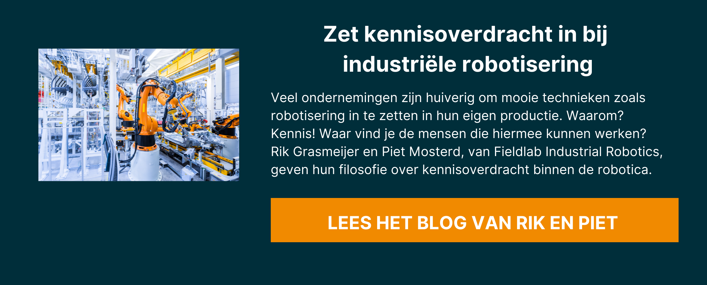kennisoverdracht in bij industriële robotisering